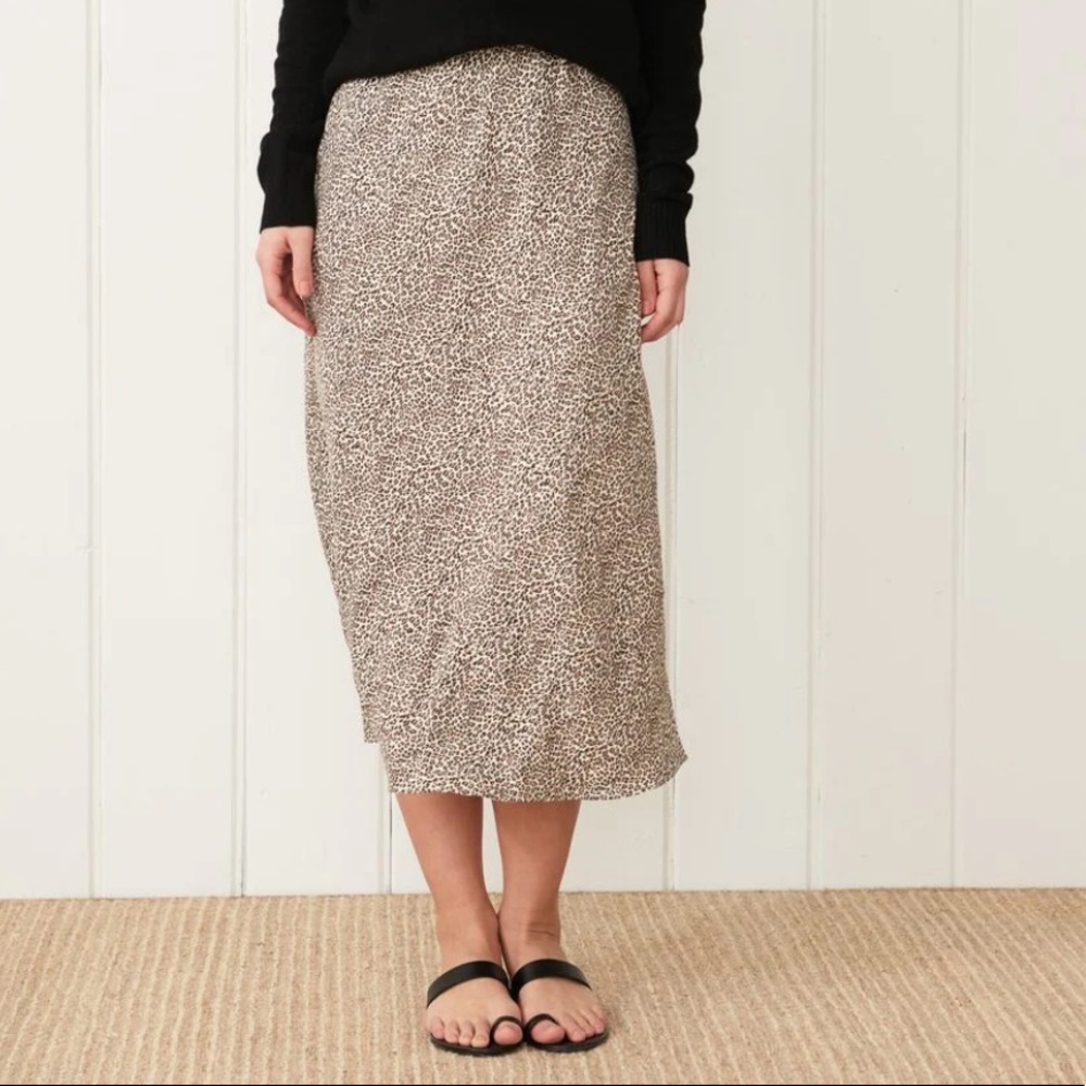 Jenni Kayne leopard slip skirt